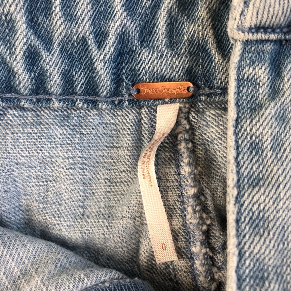 Free people color block denim skirt - Picture 4 of 5